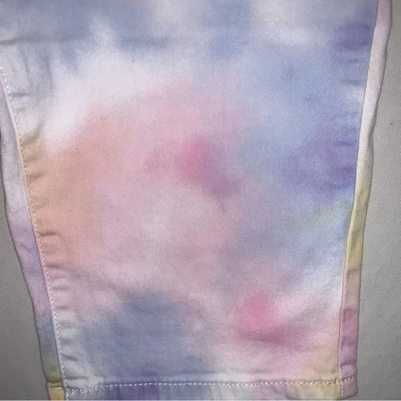 🆕 Children’s Place Tie Dye Bermuda Jean Shorts Girl’s 10 Colorful Denim Pastel - Picture 3 of 8
